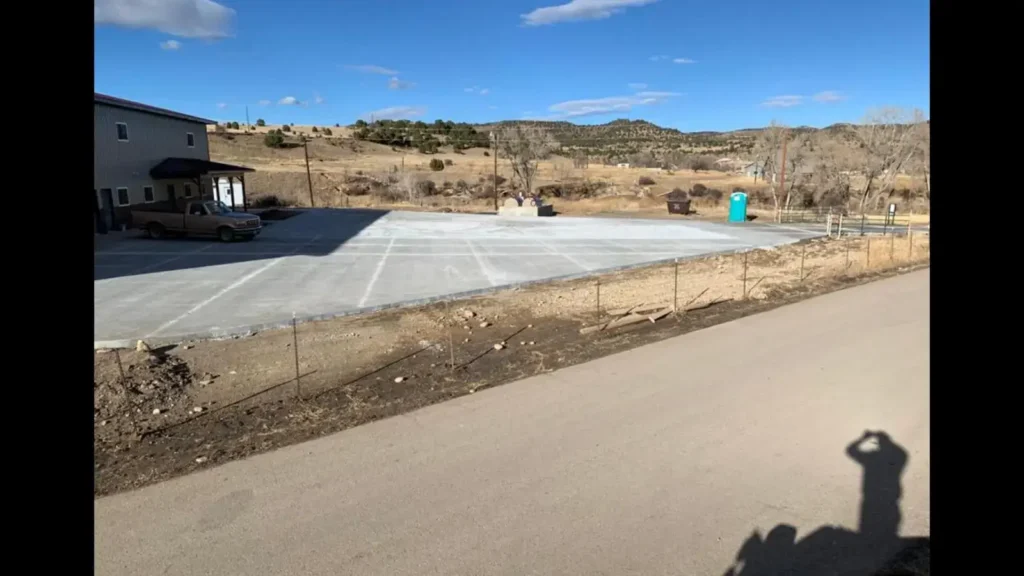 concrete slab parkinglot